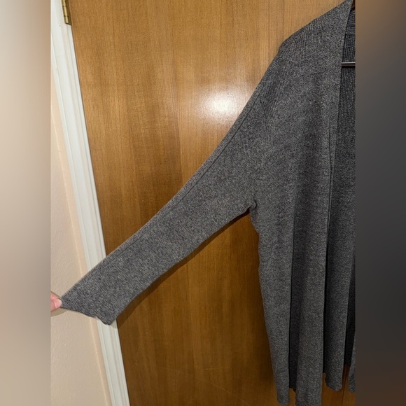 LOFT Plus Gray Open Front Longline Cardigan Sweater 24/26 - Picture 5 of 9